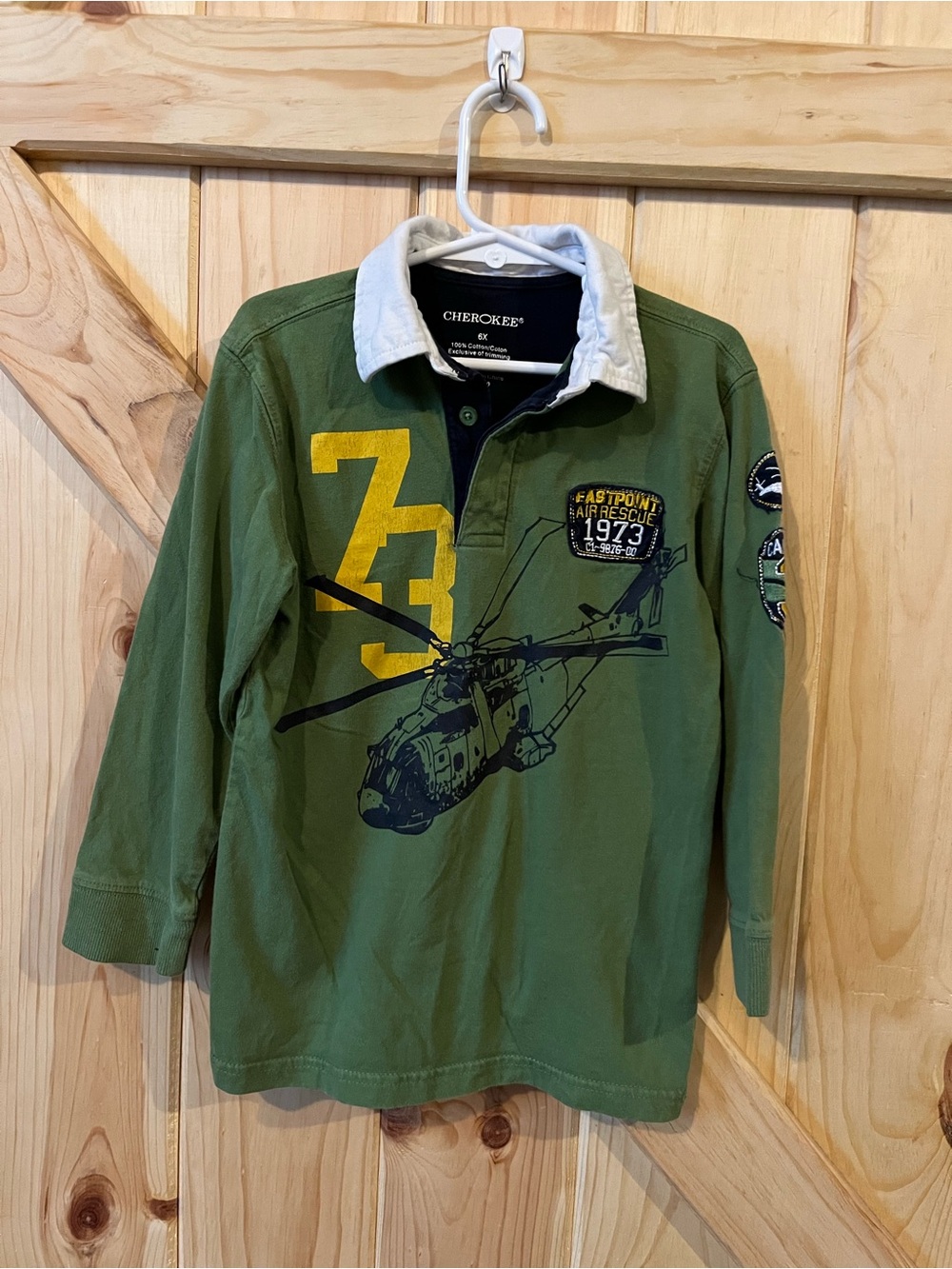 Cherokee Helicopter Long Sleeve Shirt 100% Cotton